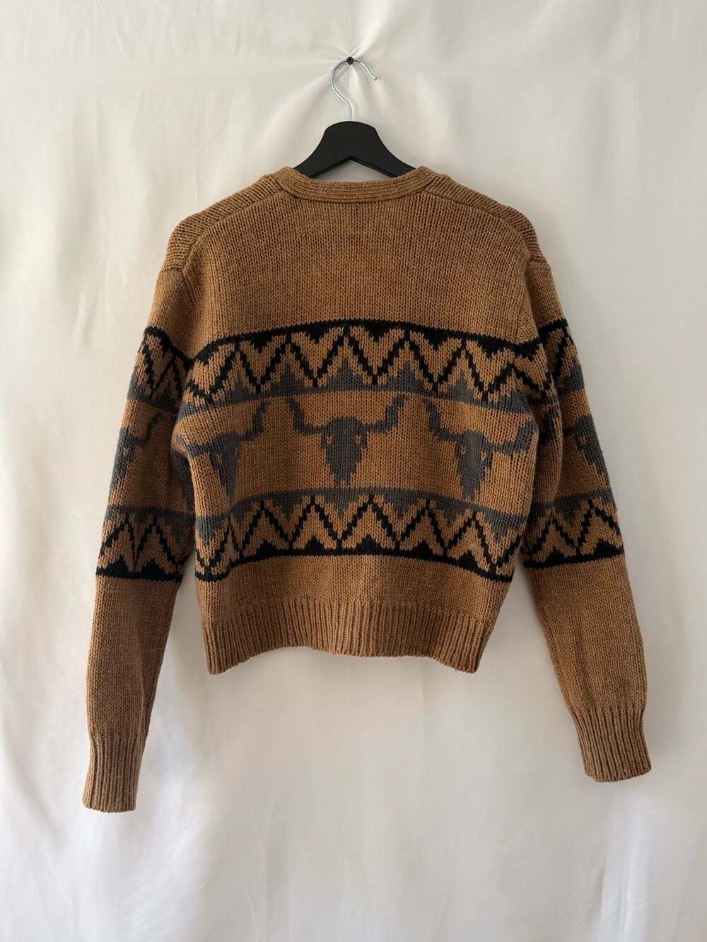 Stetson Steer Head Cropped Cardigan Brown Size M - Picture 5 of 14